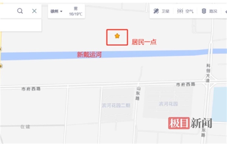 事发地附近(地图截图)