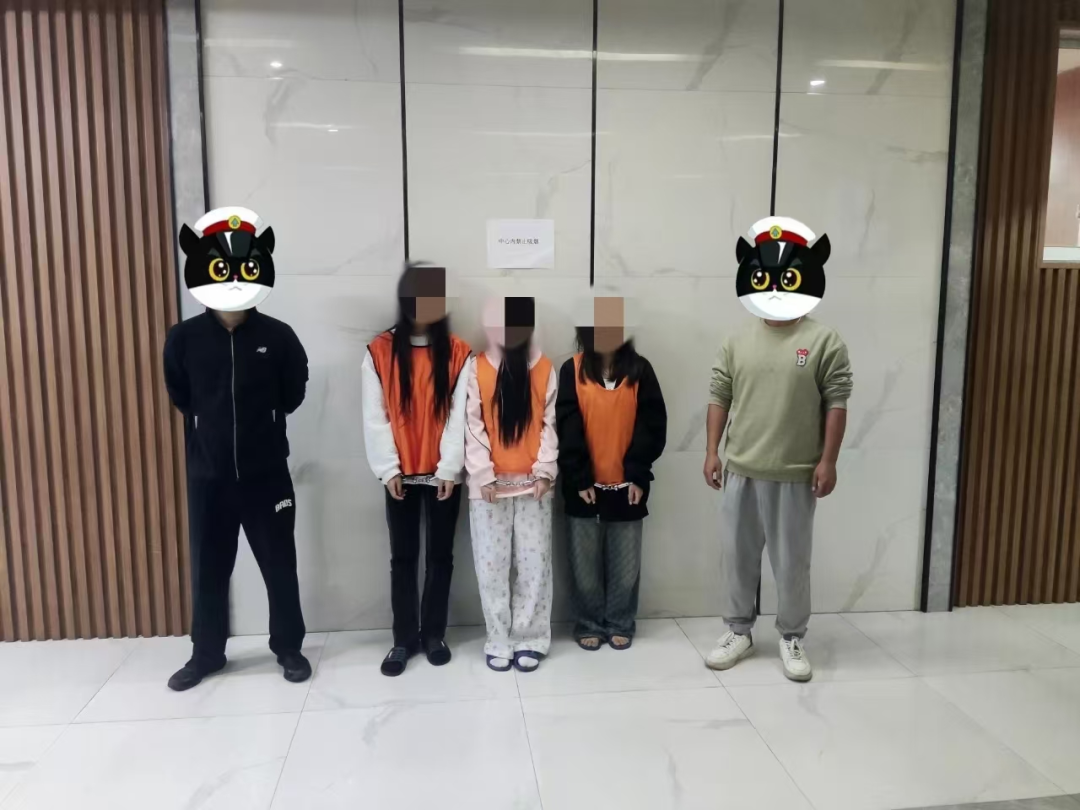 ▲左某、郭某、曾某被吉州分局依法行政拘留。