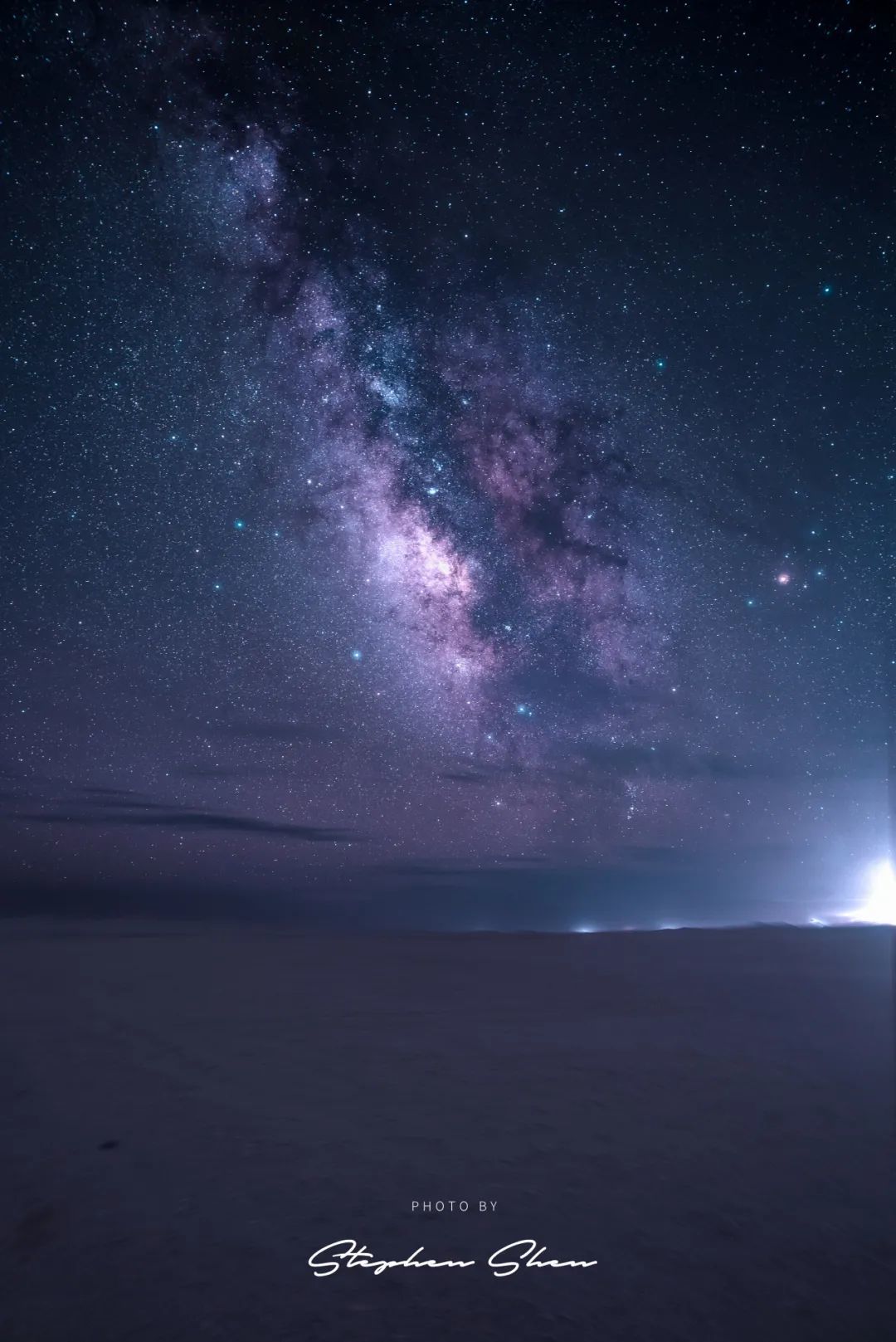 在黑独山旁蹲守后成功拍到黑独山的星空