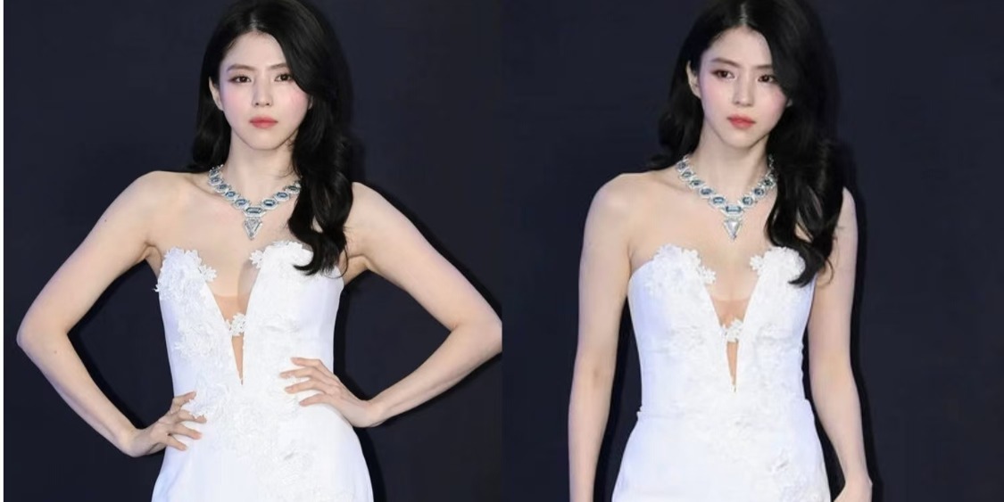 韩素希穿深V白裙小秀性感 双手比心俏皮又热辣封面图