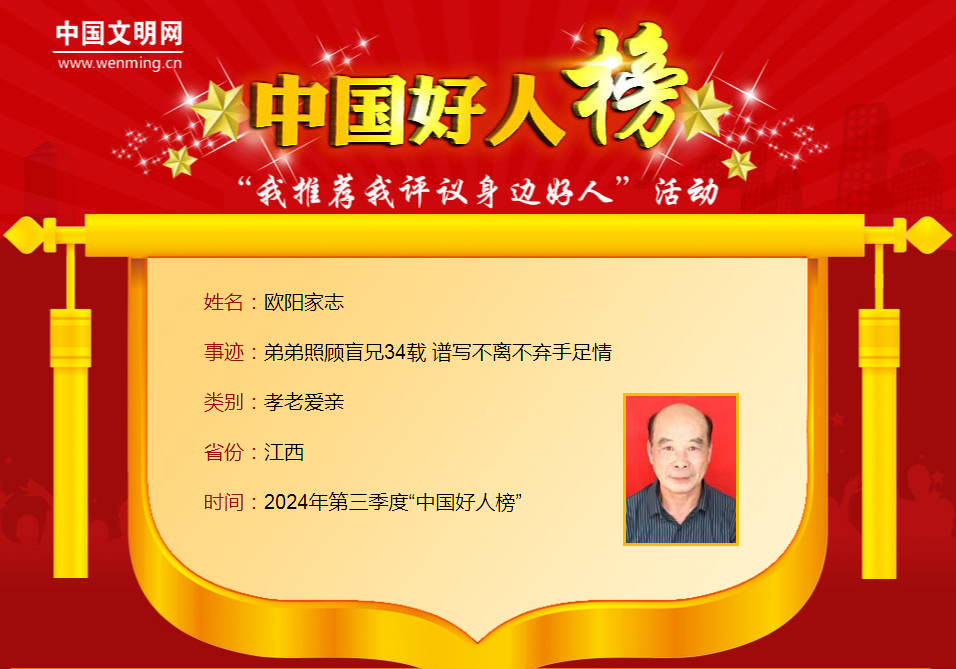 第三季度“中国好人榜”发布 江西8人上榜