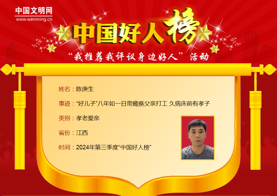 第三季度“中国好人榜”发布 江西8人上榜