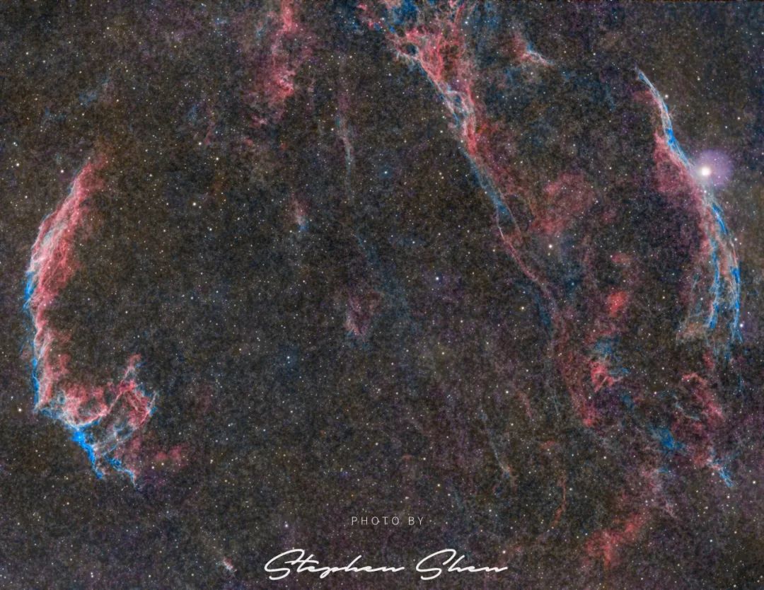 NGC6960与NGC6992，于冷湖天文台拍摄。