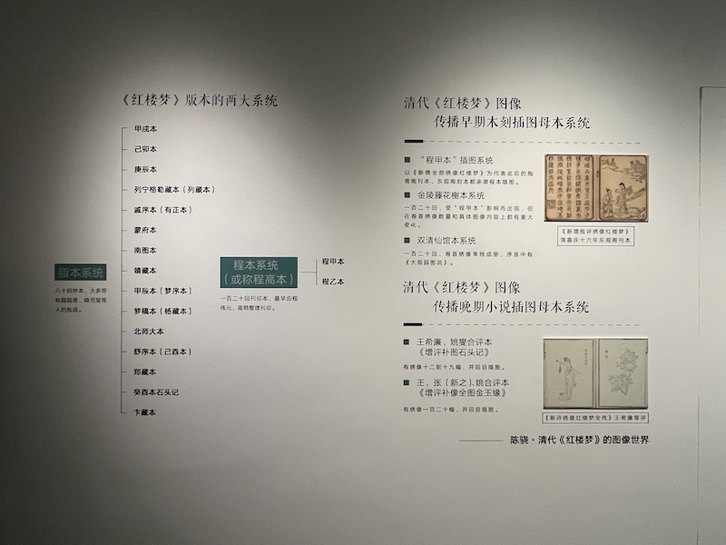 展板上对于《红楼梦》版本的梳理