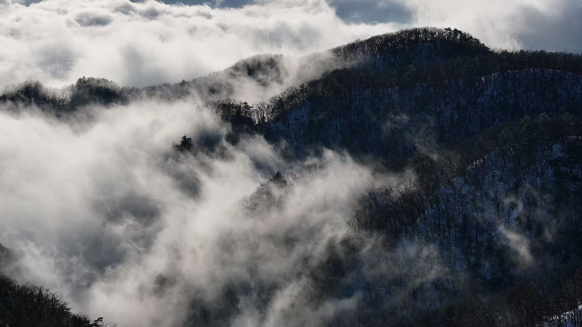 尧山初雪云海似画，美景惊艳众人