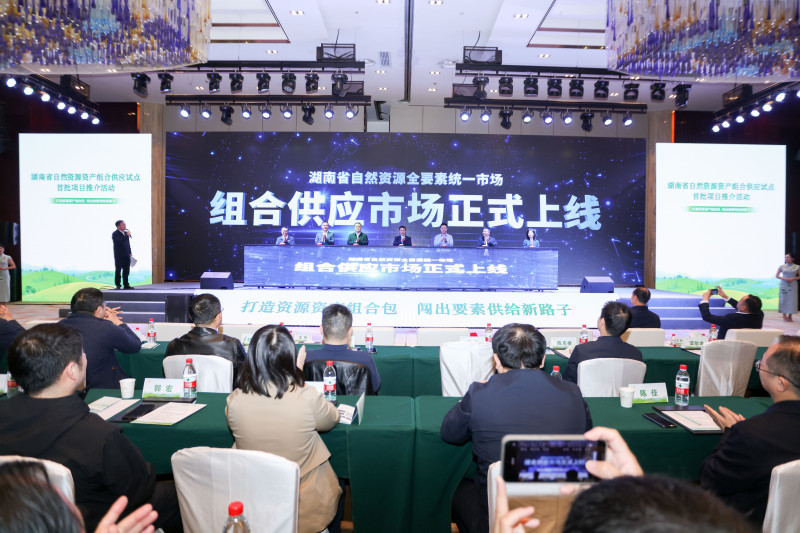 湖南省自然资源全要素统一市场——组合供应市场上线。