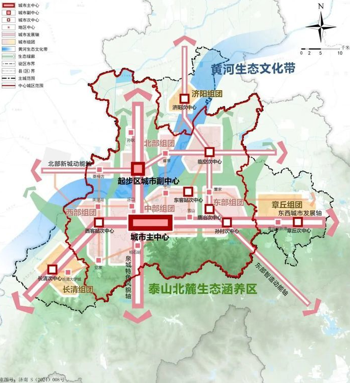 主城空间结构规划图