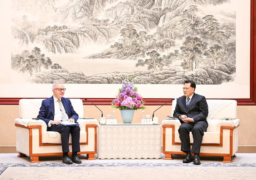 11月20日上午，市委书记袁家军会见英中贸易协会主席古沛勤。苏思 摄