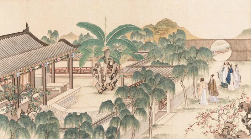 清孙温 红楼梦 第17回 贾政游大观园景十一