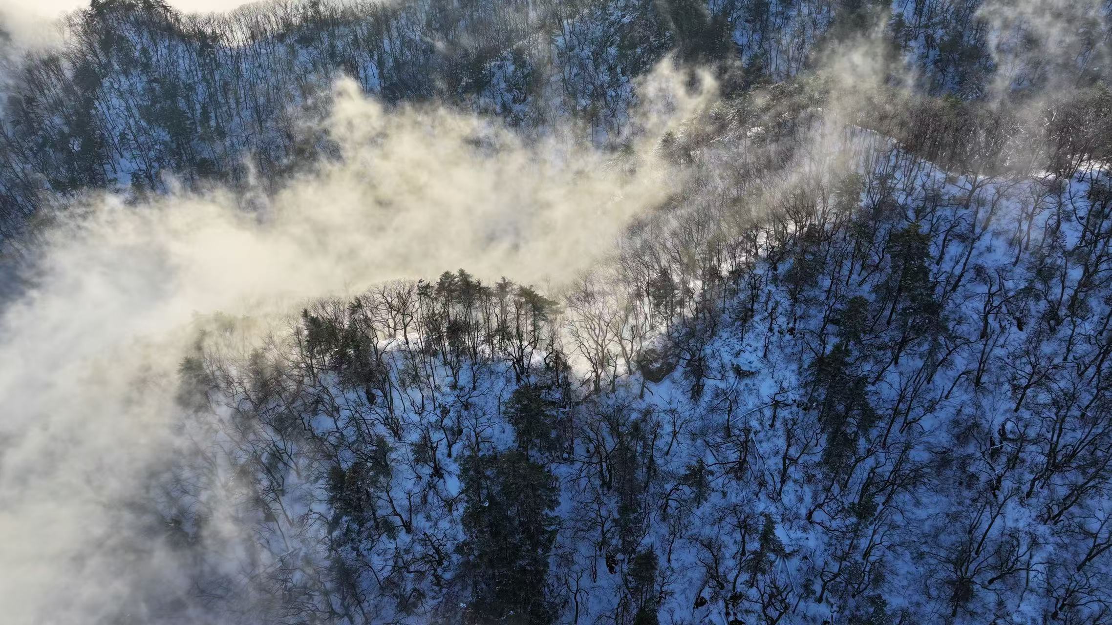 尧山初雪云海似画，美景惊艳众人