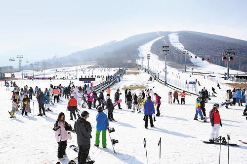 11月9日,张家口崇礼太舞滑雪场举办开板嘉年华,当日接待游客1.2万人次。 本报记者 王伟宏摄