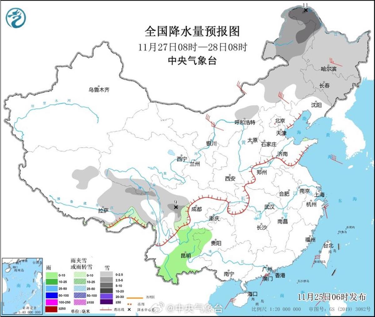 未来三天，强雨雪聚焦内蒙古东部、东北地区