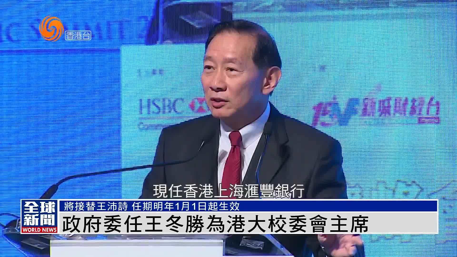 粤语报道｜香港政府委任王冬胜为香港大学校委会主席
