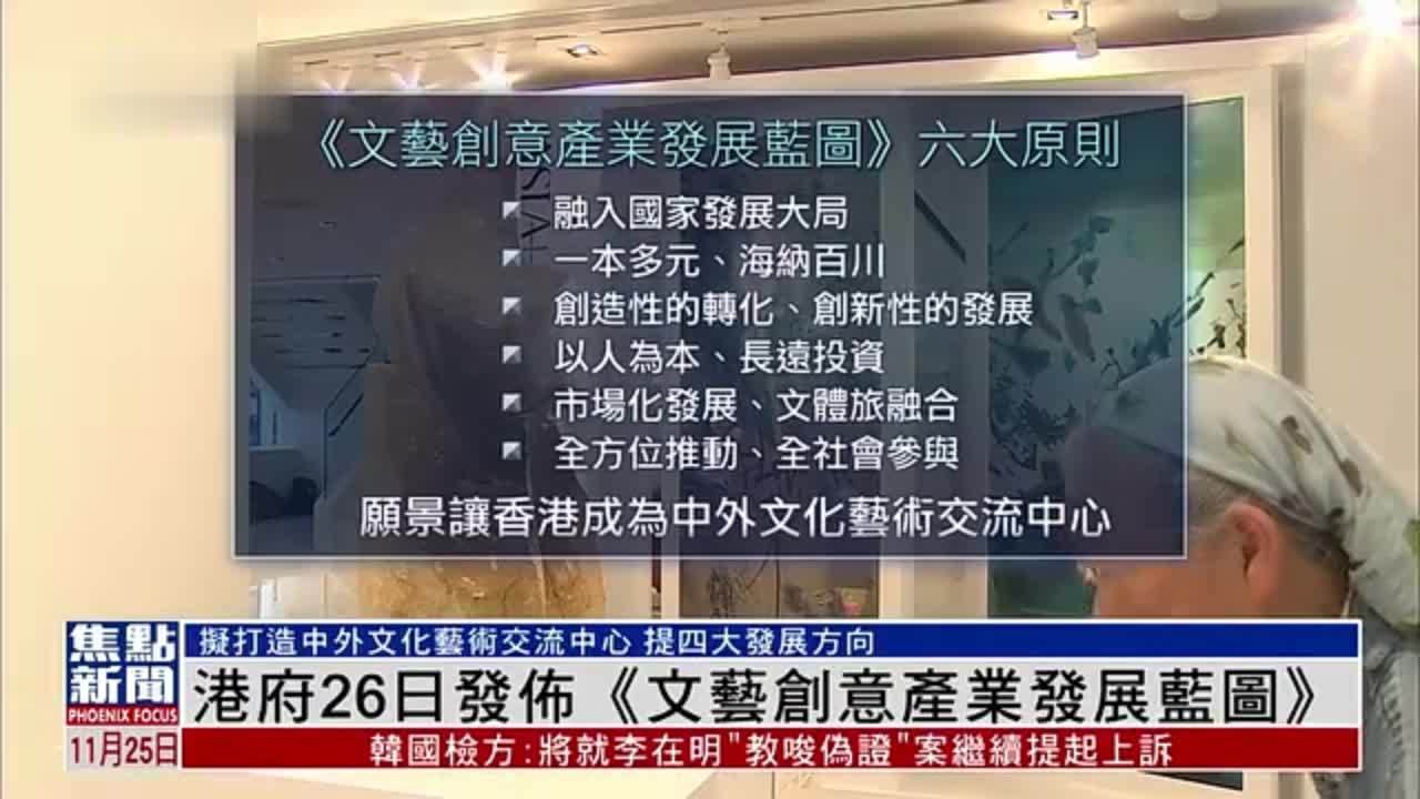 港府26日发布《文艺创意产业发展蓝图》