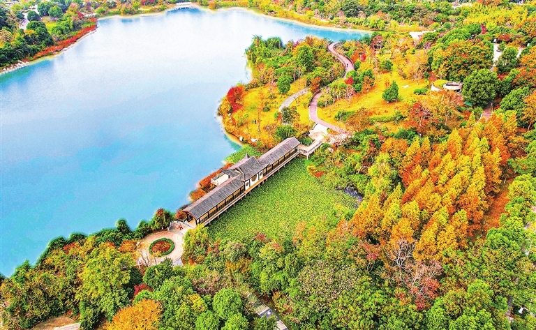 九江八里湖新区一公园：环山拥湖 美丽宜居（图）