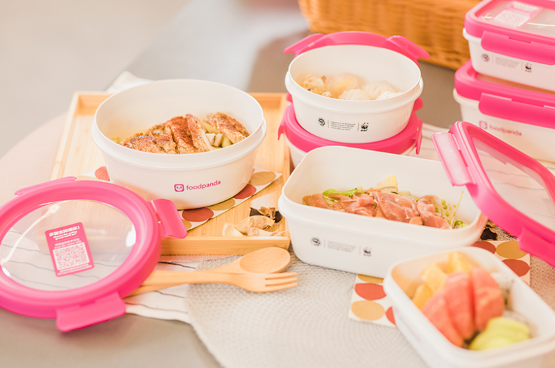 Foodpanda推出的可重用外卖餐具