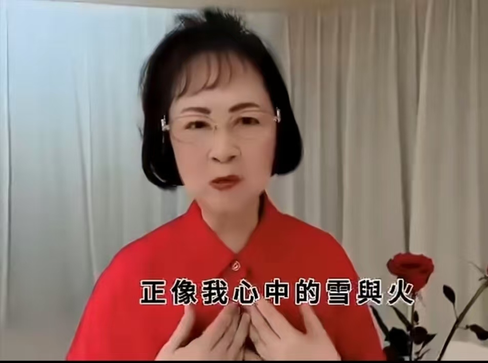 琼瑶生前最后影像画面，琼瑶在遗书里提到，自己要说的话，都录在《当雪花飘落》的视频里了。