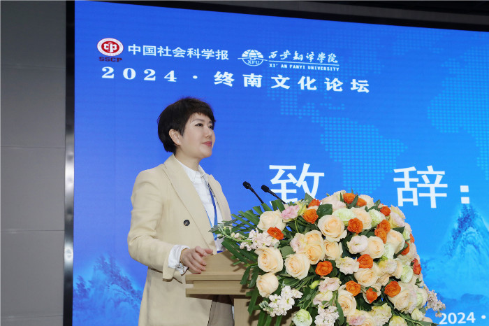 西安翻译学院董事长、中国翻译协会副会长丁晶致辞