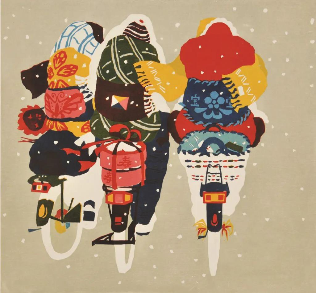 贾修国 《瑞雪》 1986 版画