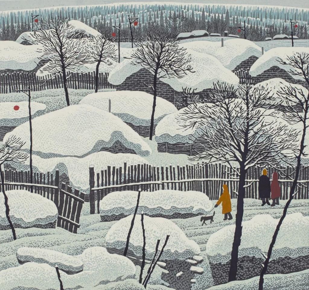 杨渝光 《冬雪瑞》 2020 版画
