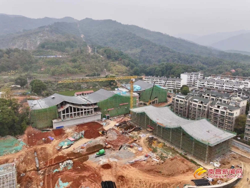 南昌梅岭云端景区索道项目施工正酣（图）