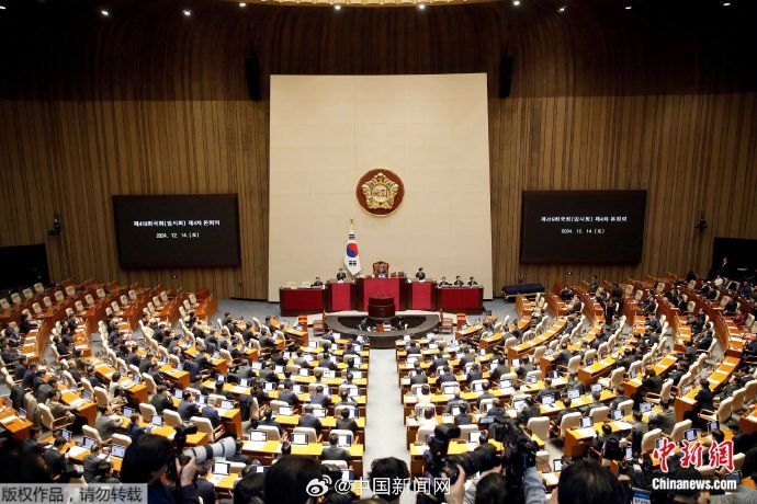 韩媒：韩国宪政史上第3个总统弹劾案通过