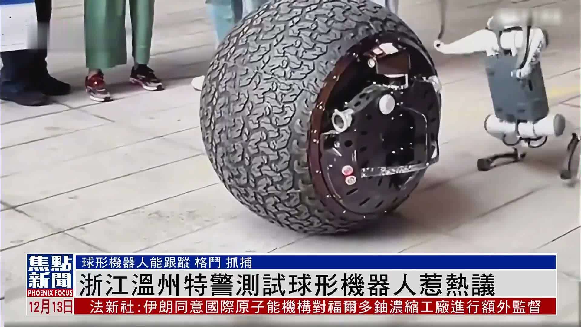 浙江温州特警测试球形机器人惹热议