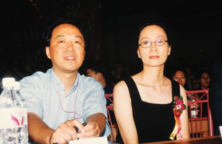 在珠海采访演员奚美娟 (1998年摄)