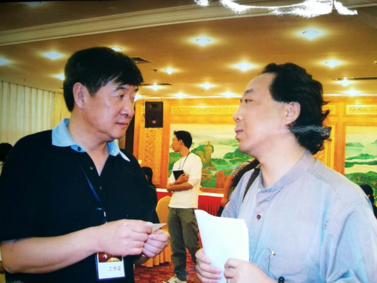 在北京采访导演金韬 (2003年摄)