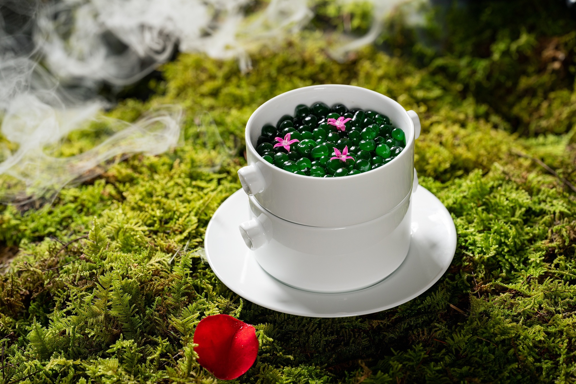 葛仙米粉蒸茼蒿