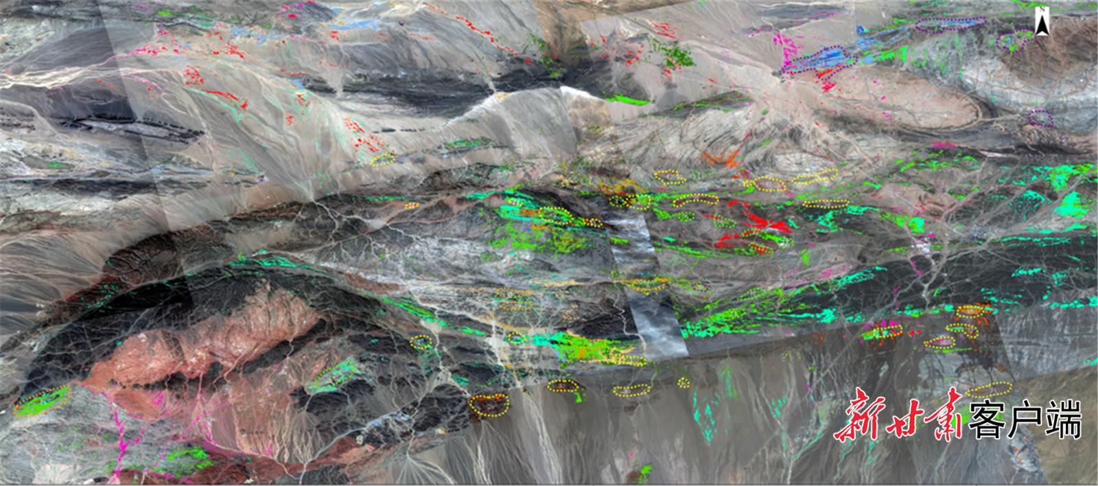 高分五号蚀变矿物填图效果