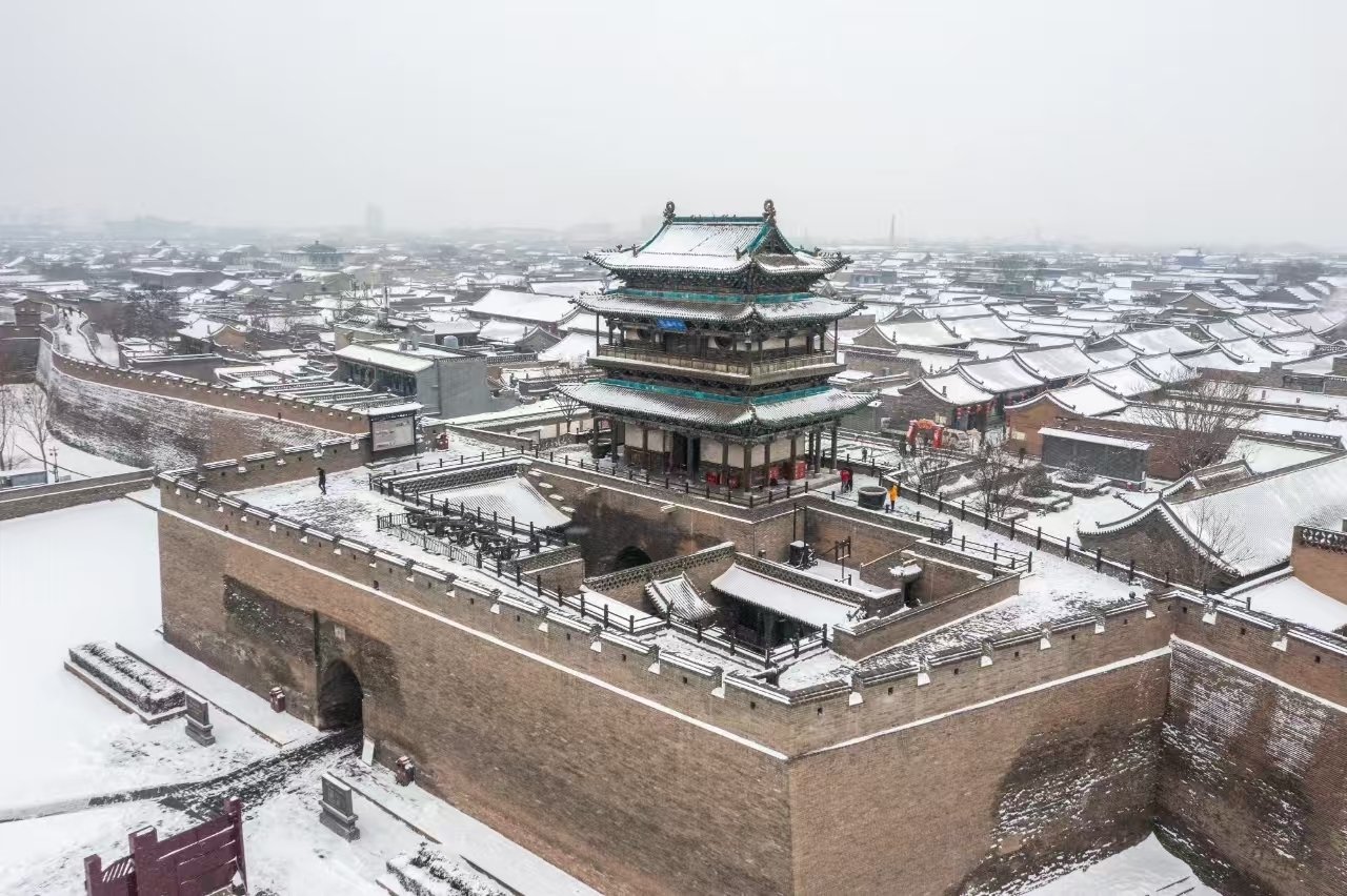 平遥古城雪景（资料图）。来源：平遥古城景区