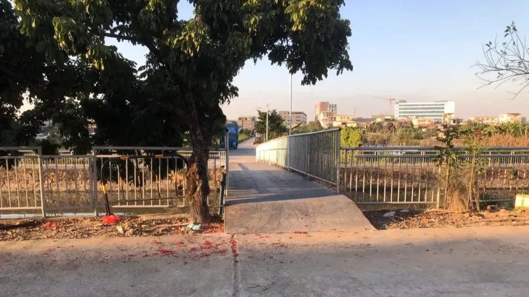 在西罟步村搭设临时通行便桥