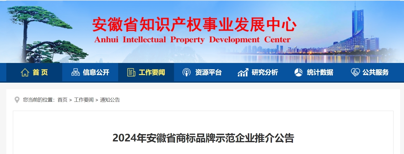 安徽商标品牌示范企业名单！257家入选