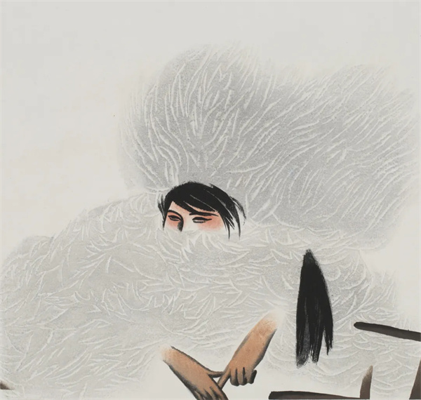 郝伯义 《银冬》 1985 版画