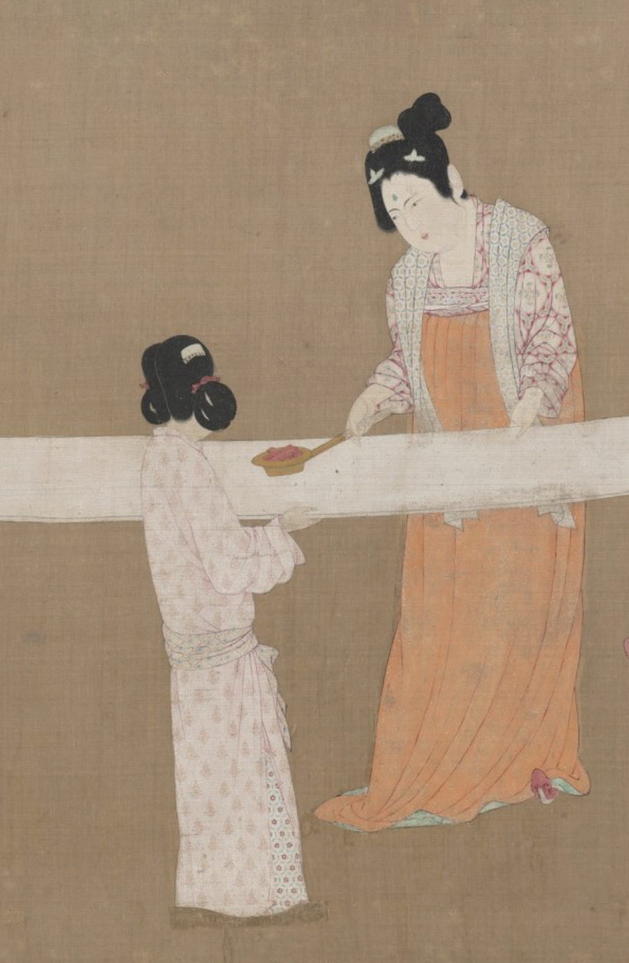 [宋]宋徽宗摹张萱《捣练图》