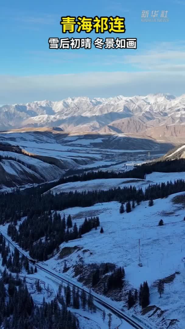 青海祁连：雪后初晴 冬景如画