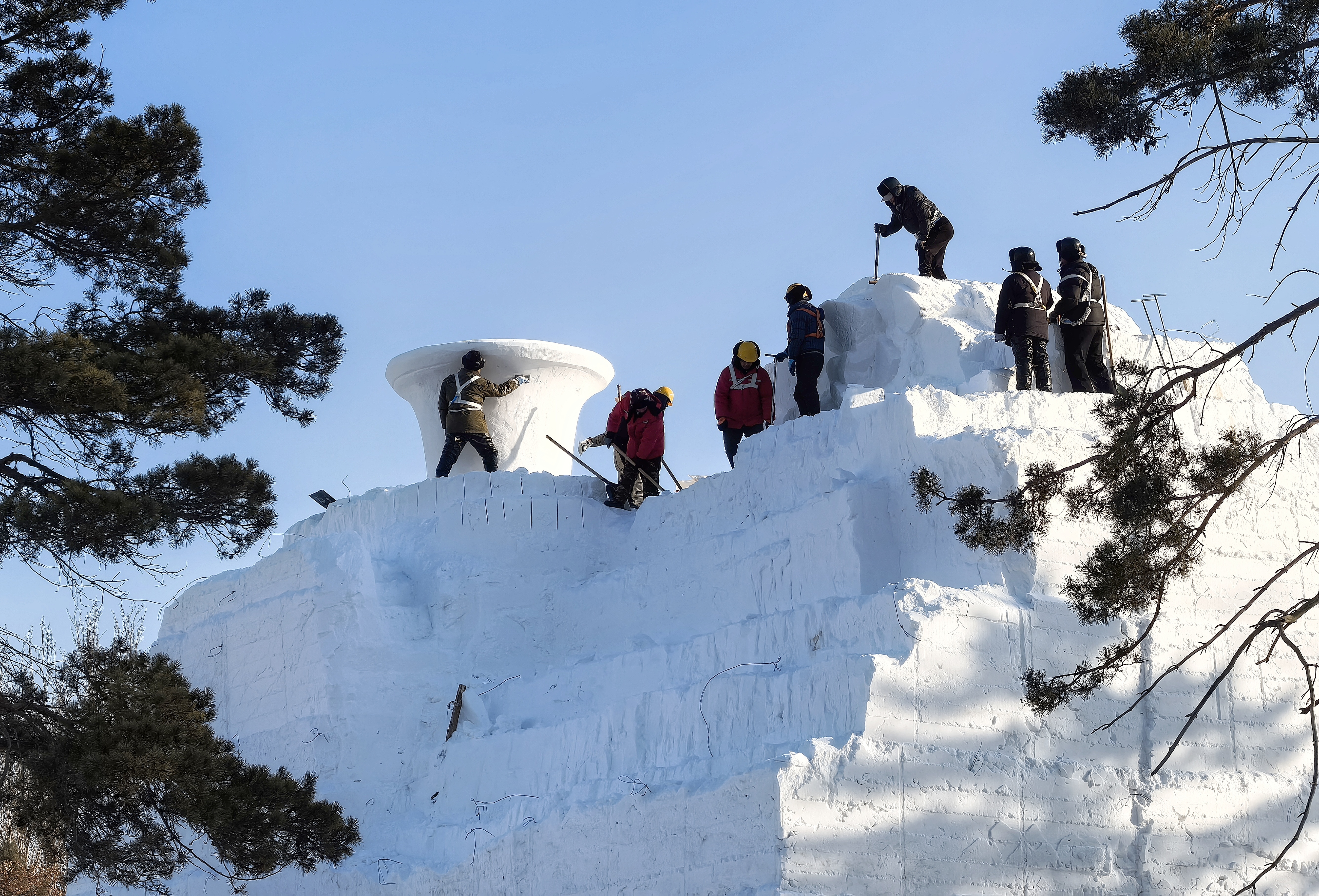本届雪博会建设现场