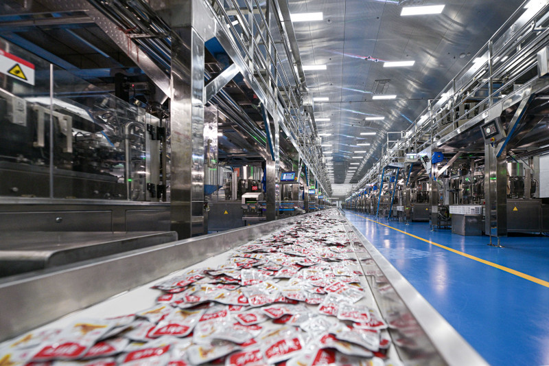 劲仔食品的自动化生产线。 长沙晚报通讯员 林锐新 供图