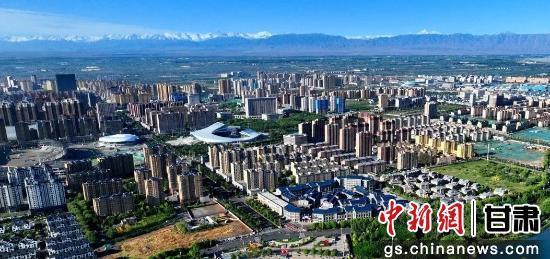 图为张掖市城市景观　张掖市委宣传部供图