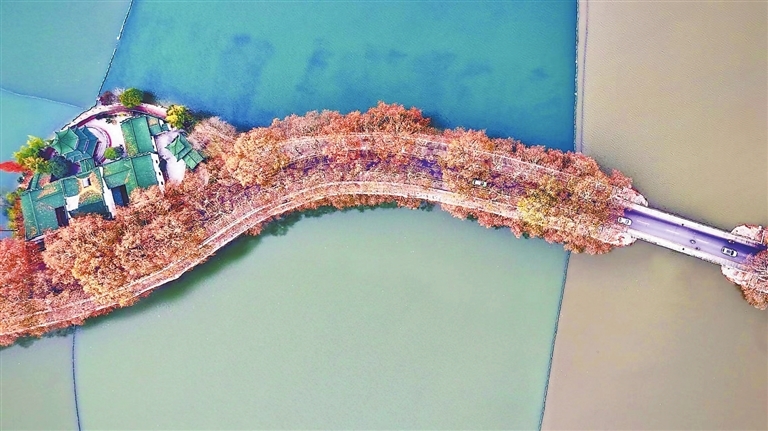 九江李公堤：色彩斑斓 如诗如画（图）