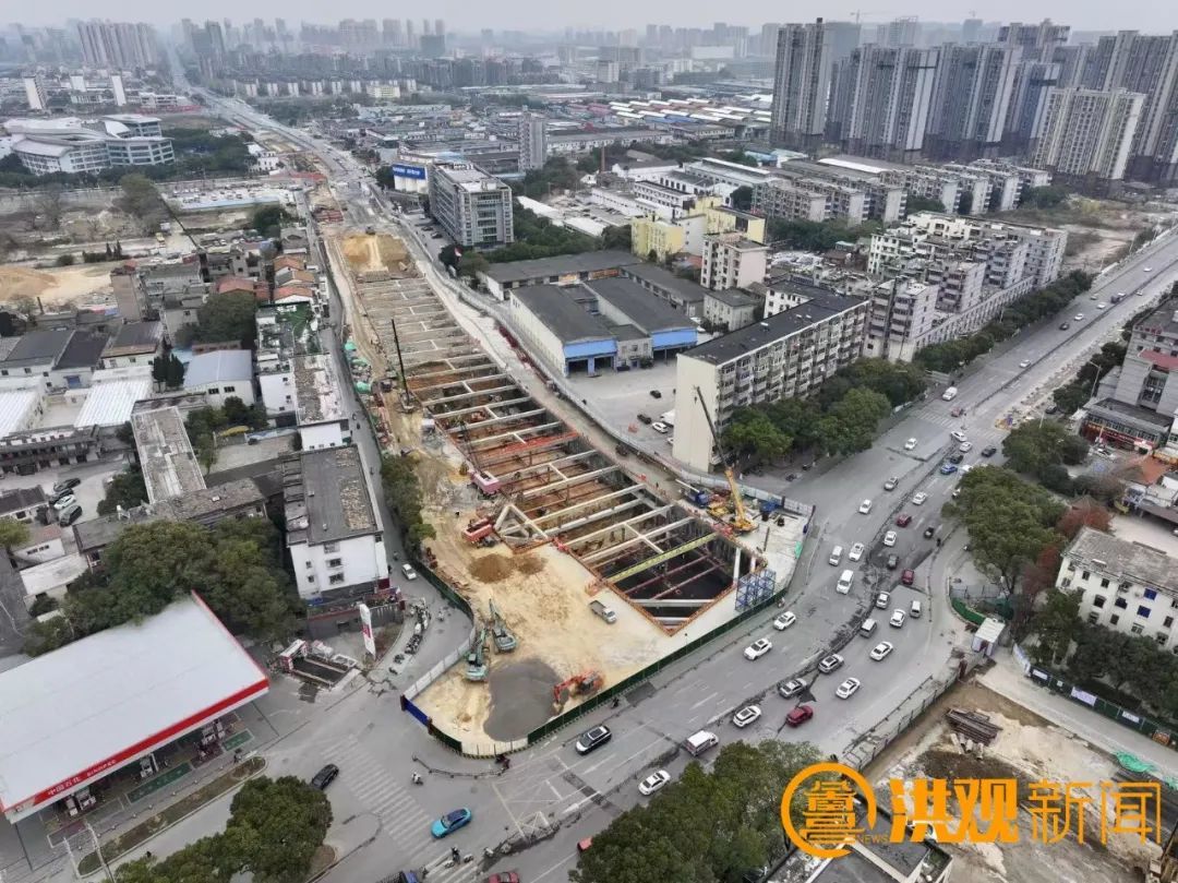 南昌廣州路下穿京九鐵路隧道建設提速 預計2025年年底完工