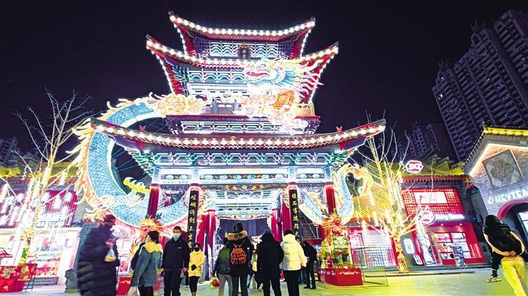 兰州老街“锦绣东方 金城画卷”主题灯展24日晚举行亮灯仪式