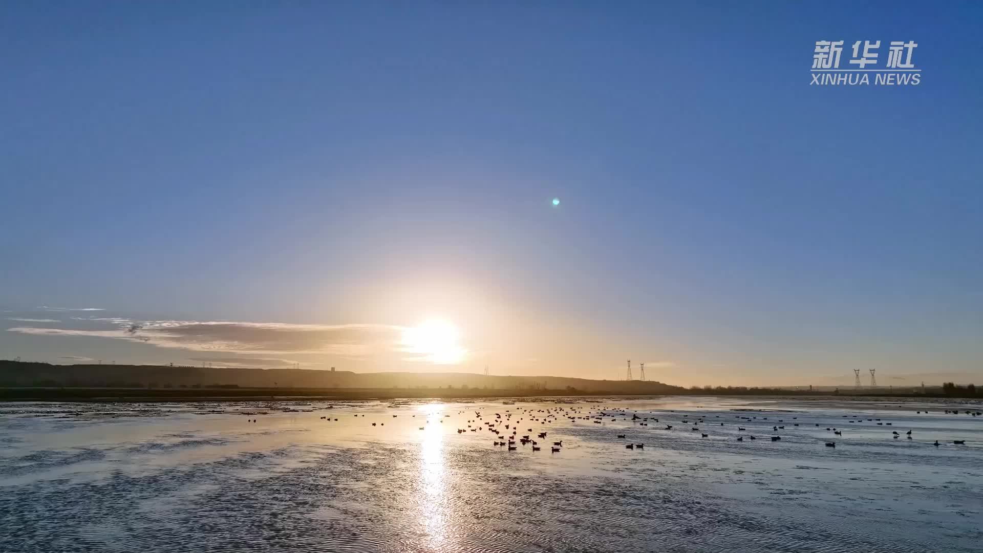 千城胜景｜黄河准格尔旗段现流凌景观