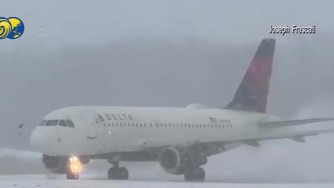 冬季风暴侵袭美东北部，航班大面积延误