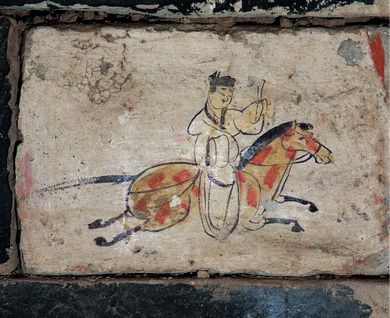 魏晋《驿使图》壁画砖