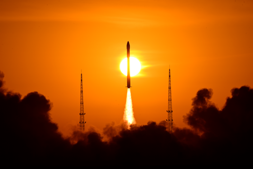 2023年12月25日，“天目一号”气象星座11-14号星升空。受访单位供图