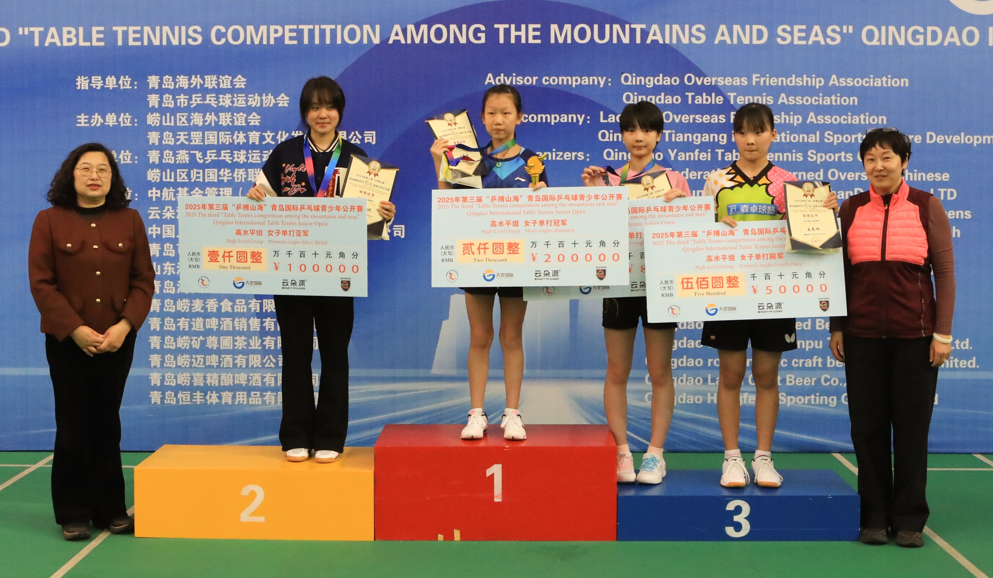 中航基金（山东）2025年第三届“乒搏山海”青岛国际乒乓球青少年公开赛圆满闭幕