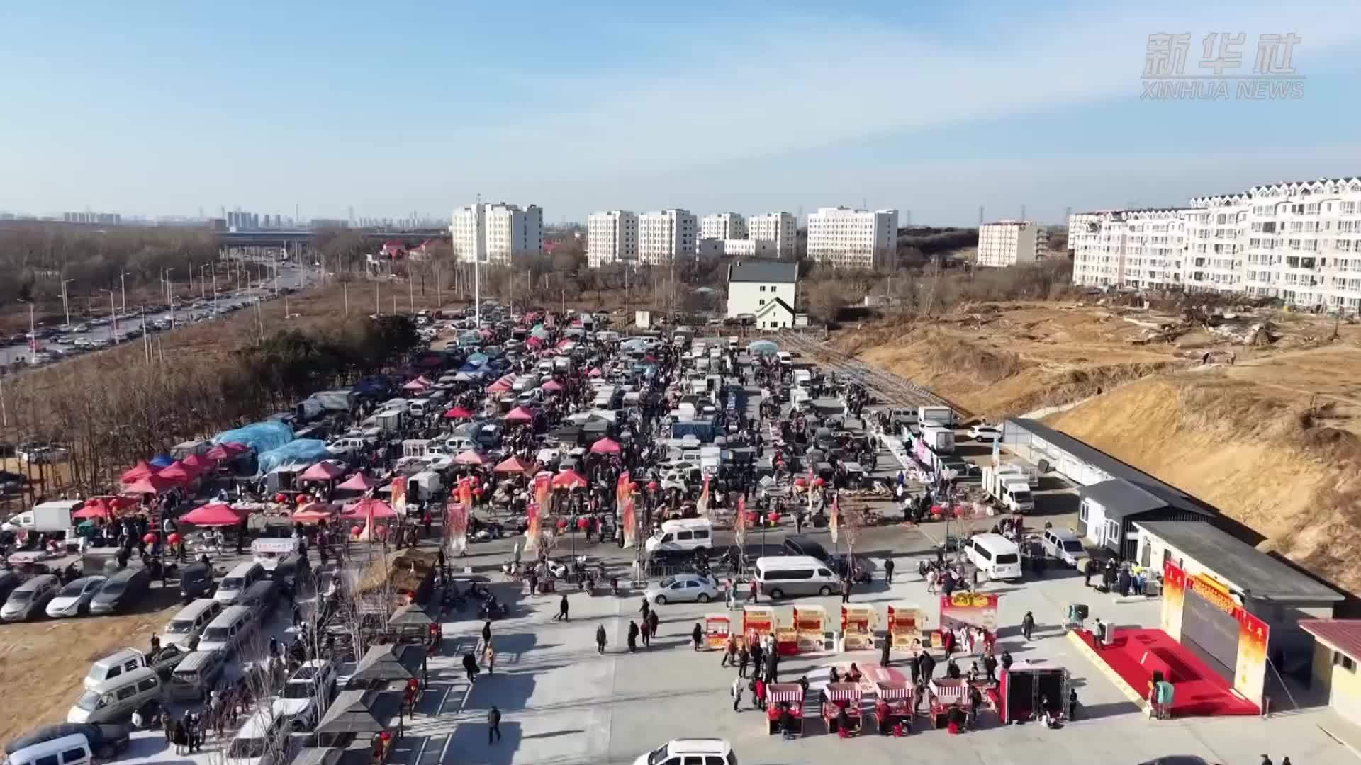 辽宁沈阳：逛传统农村大集 购本地绿色产品