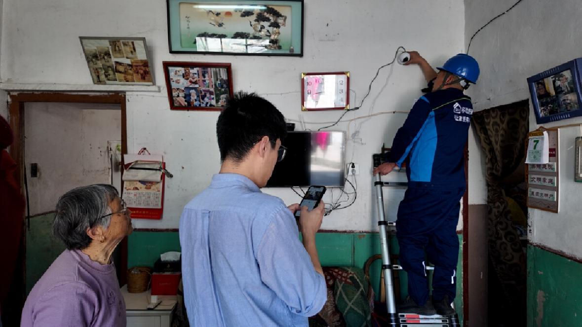 （网络监控云视频安装现场）